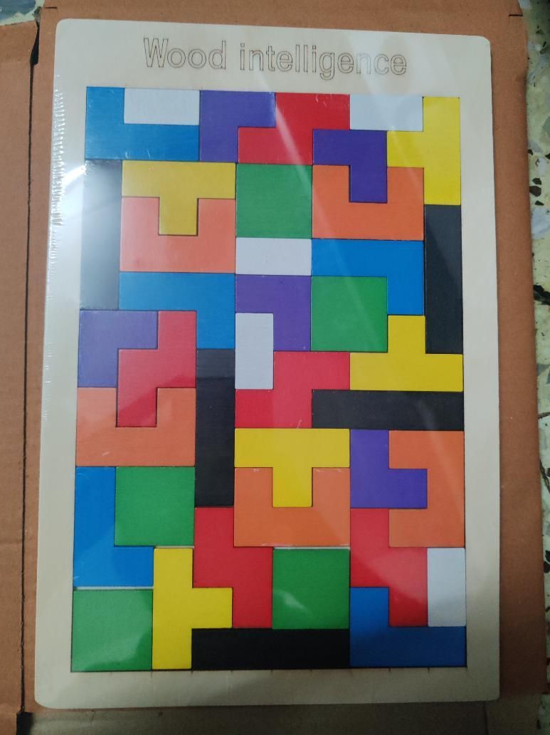 Wooden Intelligence Tetris Jigsaw Puzzle Set – Fun Brain-Boosting Game