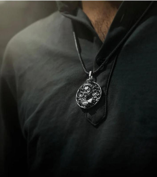 Hanuman Ji Pendant with Oxidised Silver Chain - A Symbol of Strength, Protection & Faith