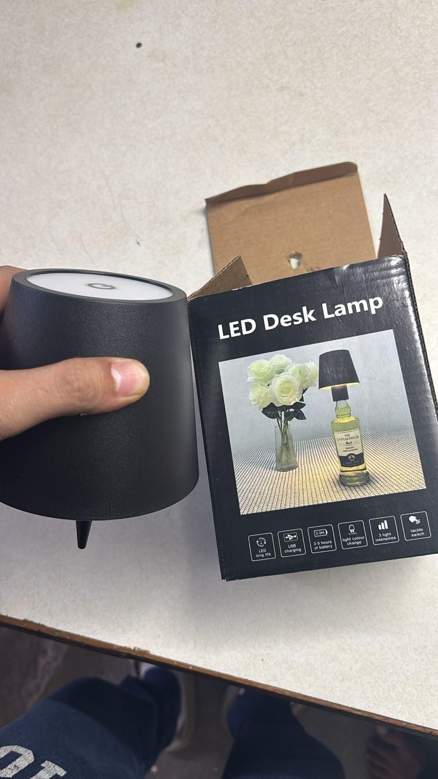 Wireless Bottle Lamp – Dimmable Touch USB Rechargeable Night Desk Light