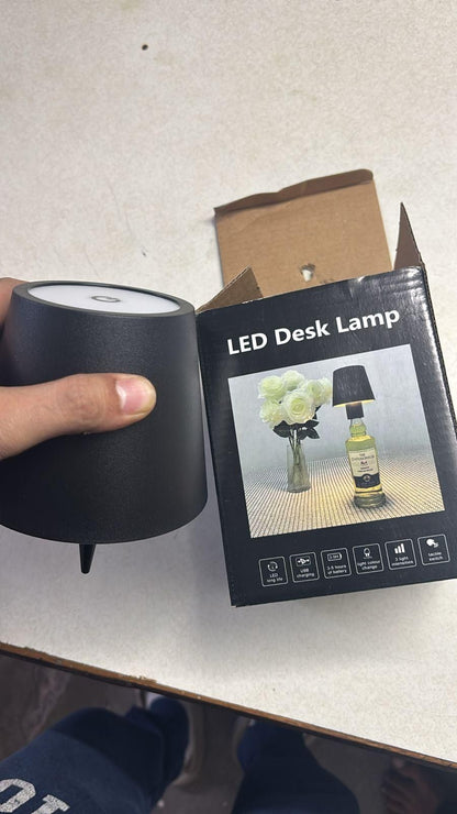 Wireless Bottle Lamp – Dimmable Touch USB Rechargeable Night Desk Light