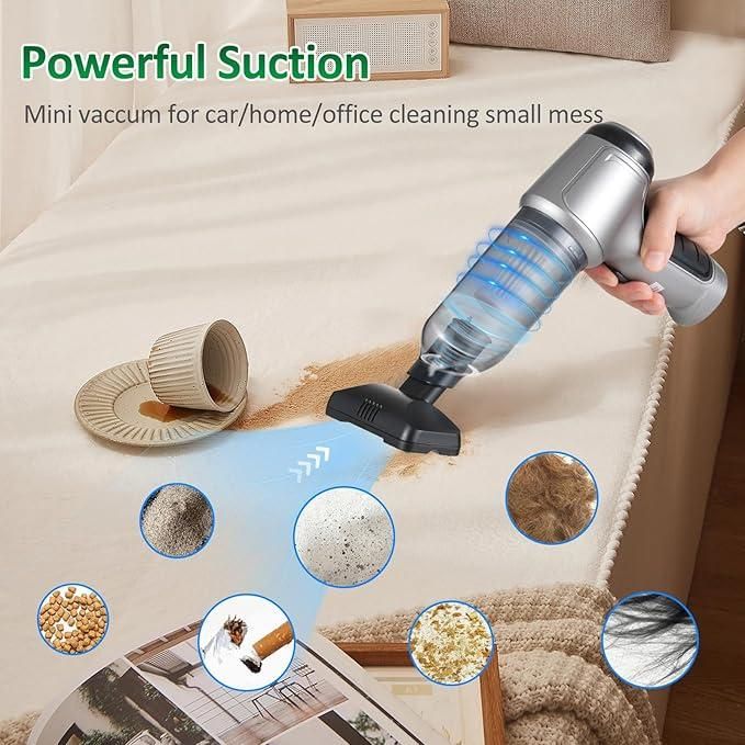 Wireless Mini Vacuum Cleaner with Dual Motor Power
