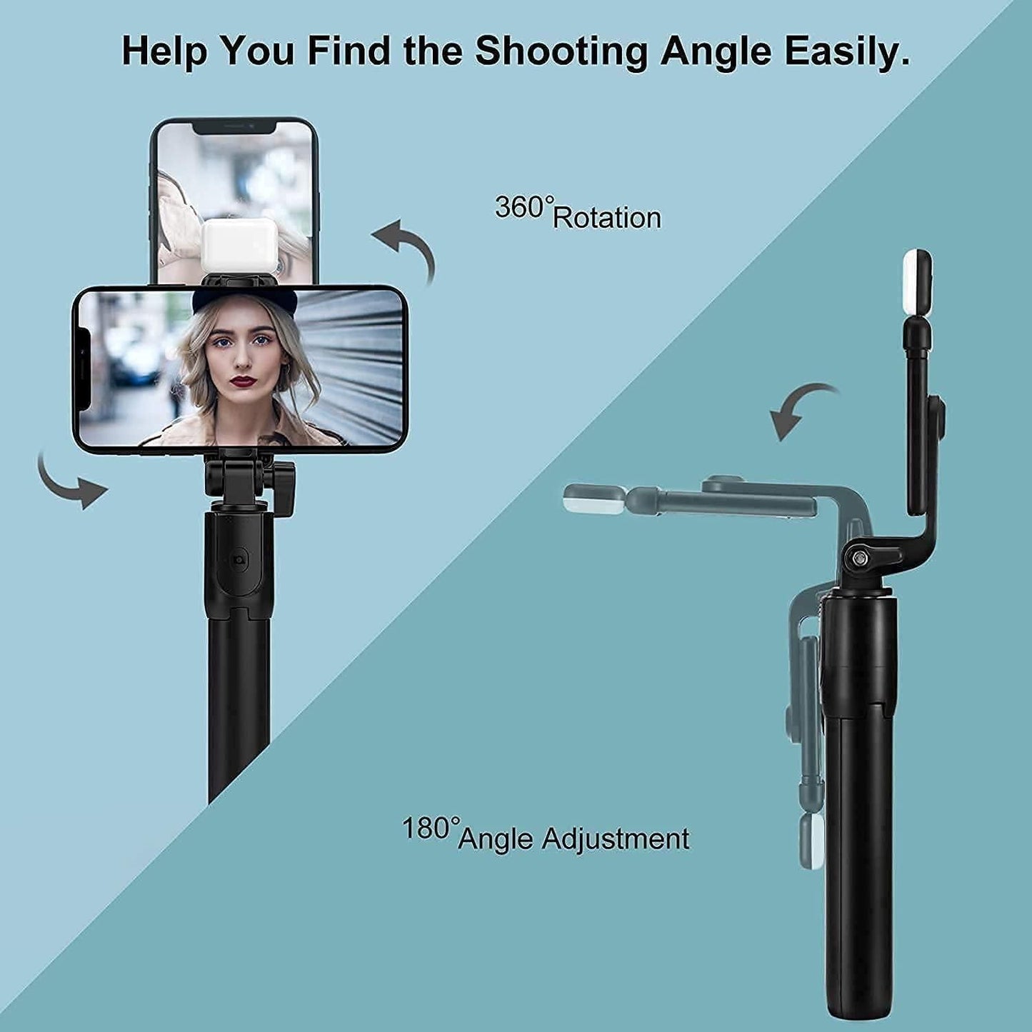 All-in-One Selfie Stick with Tripod stand and Bluetooth