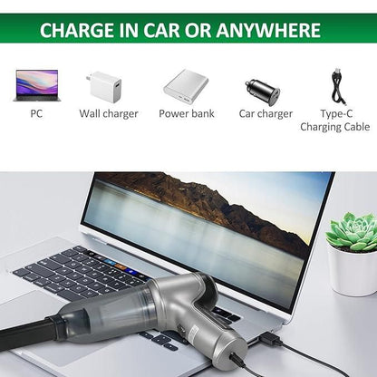 Wireless Mini Vacuum Cleaner with Dual Motor Power