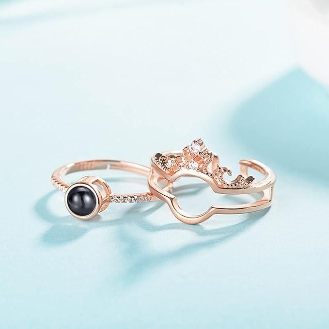 “I Love You” in 100 Languages Adjustable Ring – Romantic Alloy Ring for Women