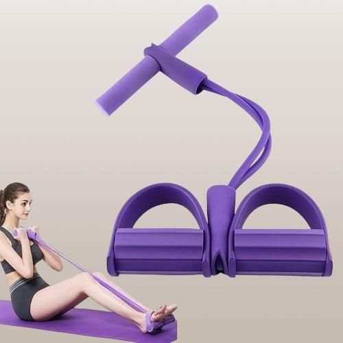 4-Rope Yoga Pedal Puller Resistance Band – Full Body Home Fitness & Strength Training Tool