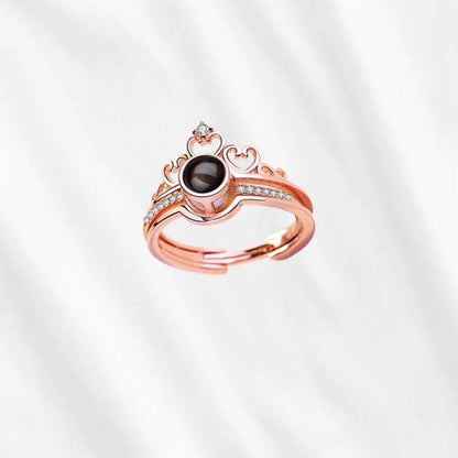 “I Love You” in 100 Languages Adjustable Ring – Romantic Alloy Ring for Women