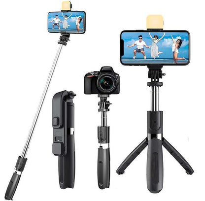 All-in-One Selfie Stick with Tripod stand and Bluetooth