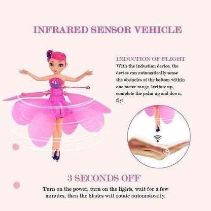 Magic Flying Fairy Princess Doll – Interactive Spinning & Flying Toy for Kids