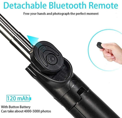 All-in-One Selfie Stick with Tripod stand and Bluetooth