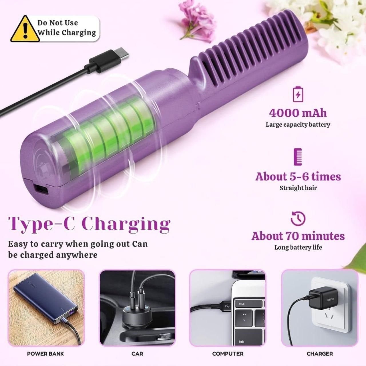 Meneflix Portable Mini Hair Straightener (Cordless & Rechargeable) – Flat 50% OFF | Free Shipping & COD