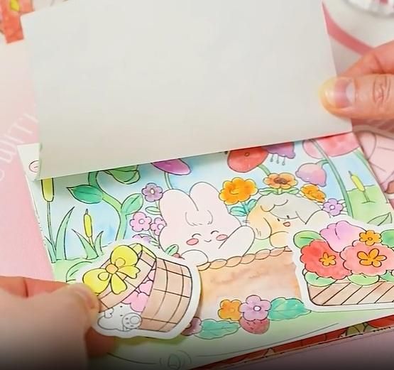 Cartoon Art Coloring & Painting Set for Kids – Watercolor Paper Book for Drawing & Creativity