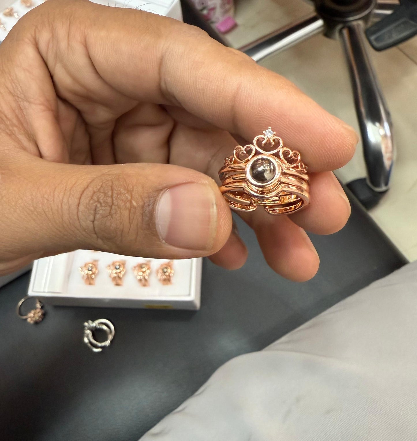 “I Love You” in 100 Languages Adjustable Ring – Romantic Alloy Ring for Women