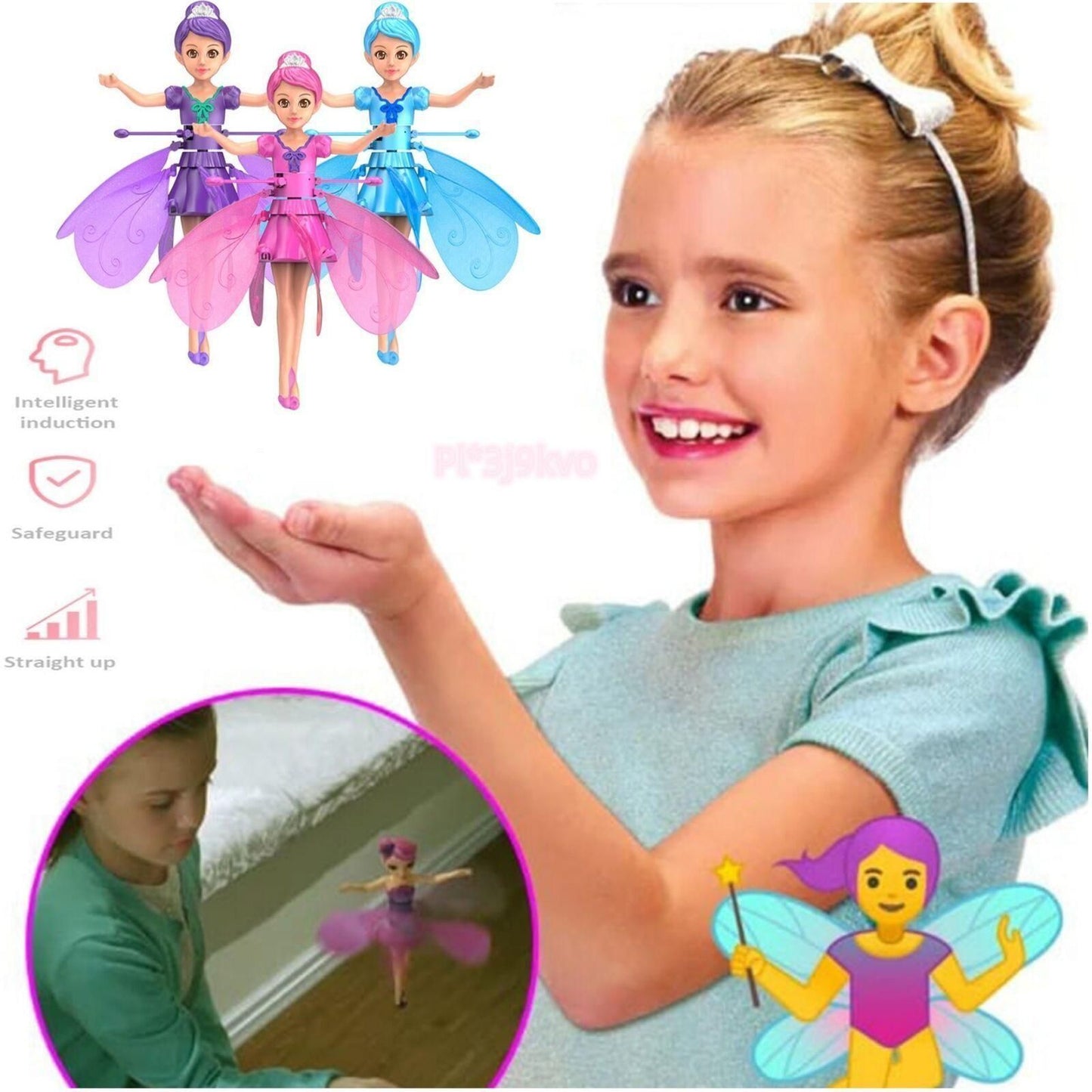 Magic Flying Fairy Princess Doll – Interactive Spinning & Flying Toy for Kids