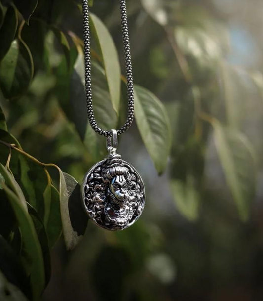 Hanuman Ji Pendant with Oxidised Silver Chain  -  A Symbol of Strength, Protection & Faith